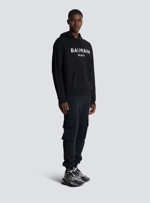 BALMAIN PARIS PRINTED HOODIE